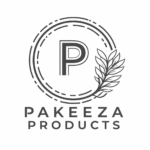 Pakeeza Products logo in grayscale