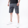 Smoke Gray Baggy Fit Lycra Terry Cargo Shorts - Image 4