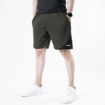 Smoke Gray Baggy Fit Lycra Terry Cargo Shorts