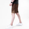 Brown Quick Dry Shorts with Slash Mustard Front Panel - Image 3