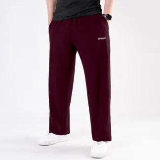 Wine Maroon Micro Baggy Fit Trousers