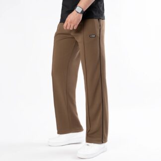 Beige Loose Fit Front Stitch Trousers